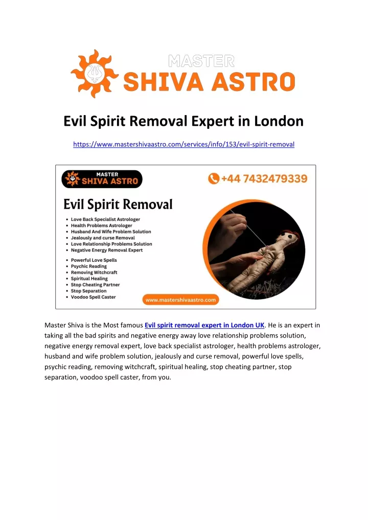 evil spirit removal expert in london