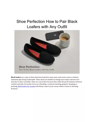 Shoe Perfection How to Pair Black Loafers with Any Outfit