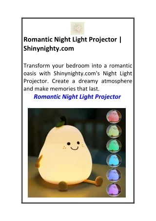 Romantic Night Light Projector Shinynighty.com