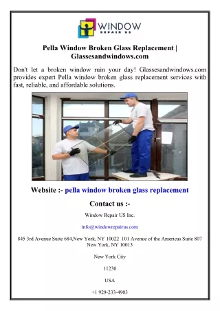 Pella Window Broken Glass Replacement Glassesandwindows.com