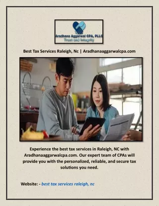 Best Tax Services Raleigh, Nc | Aradhanaaggarwalcpa.com