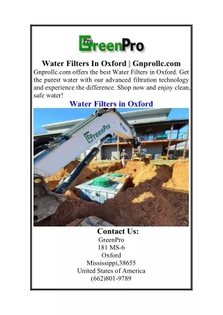 Water Filters In Oxford  Gnprollc.com