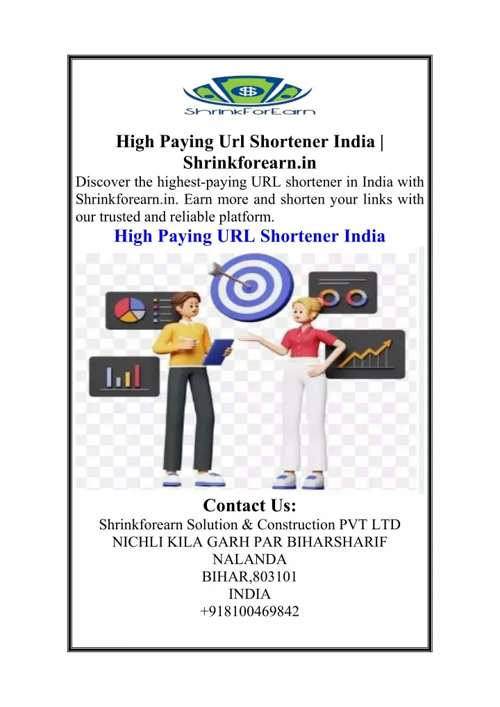 high paying url shortener india shrinkforearn