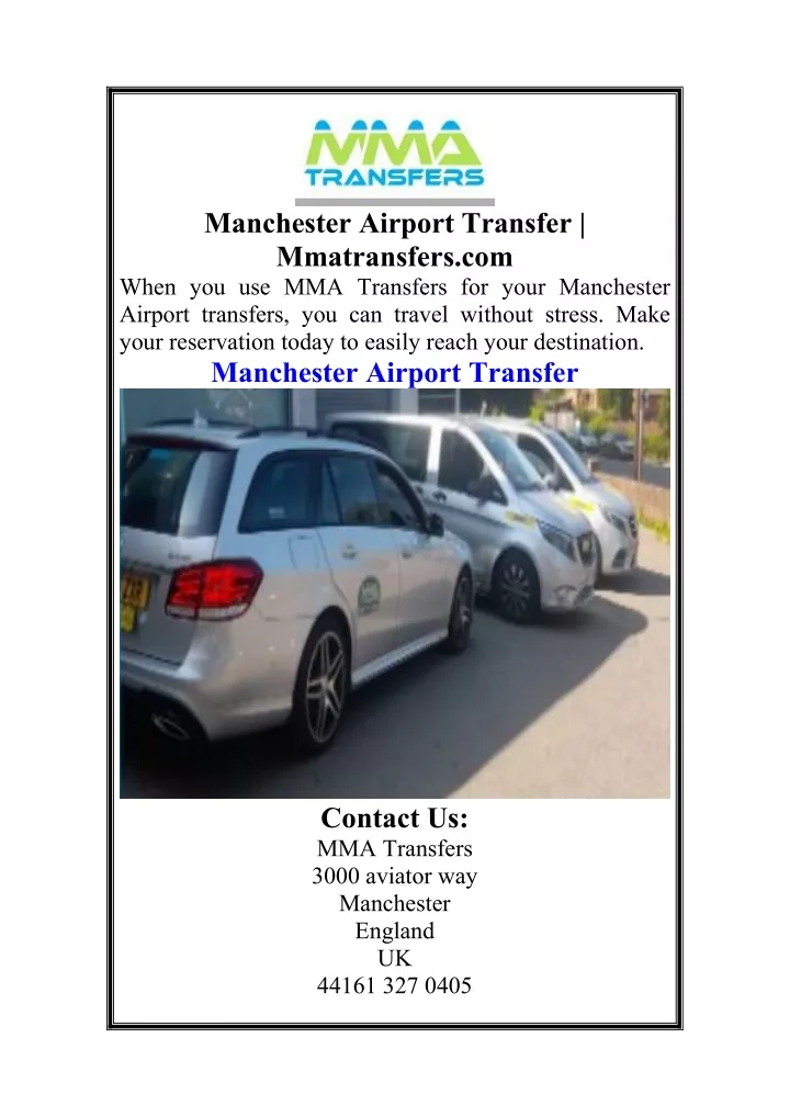 manchester airport transfer mmatransfers com when