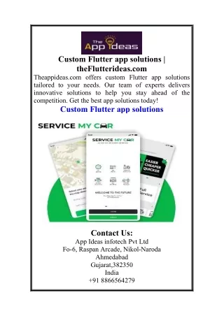Custom Flutter app solutions  theFlutterideas.com