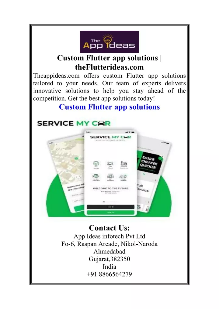 custom flutter app solutions theflutterideas