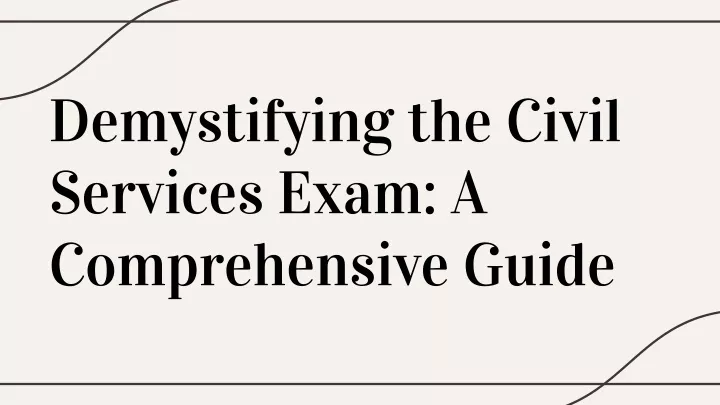 demystifying the civil services exam