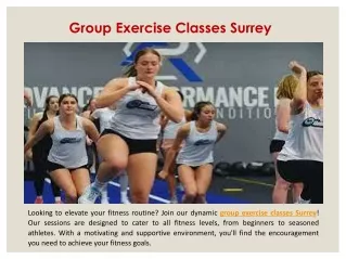 Group Exercise Classes Surrey