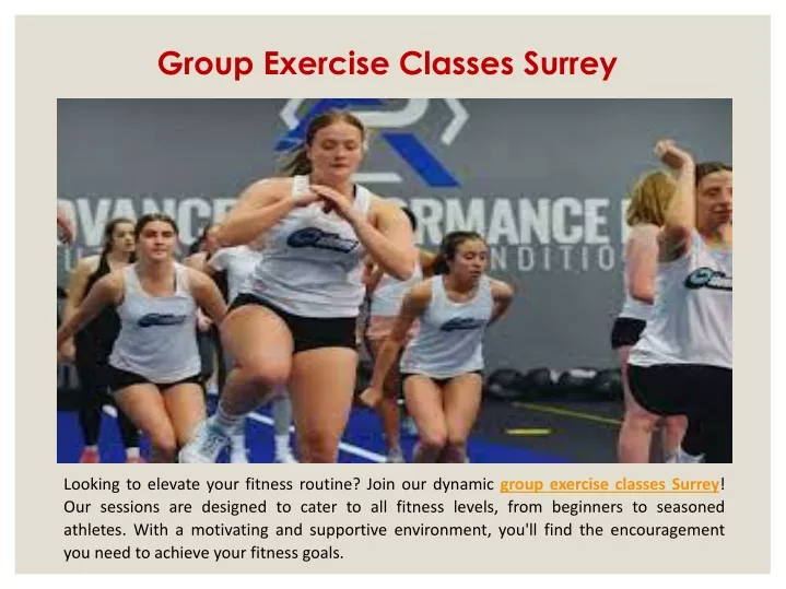 group exercise classes surrey
