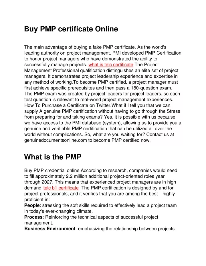 buy pmp certificate online the main advantage