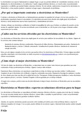 Electricistas en Montevideo: expertos en soluciones eléctricas para tu hogar