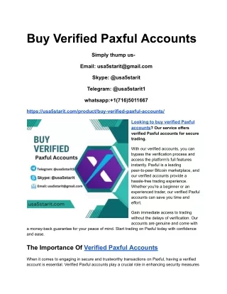 Buy Verified Paxful Accounts