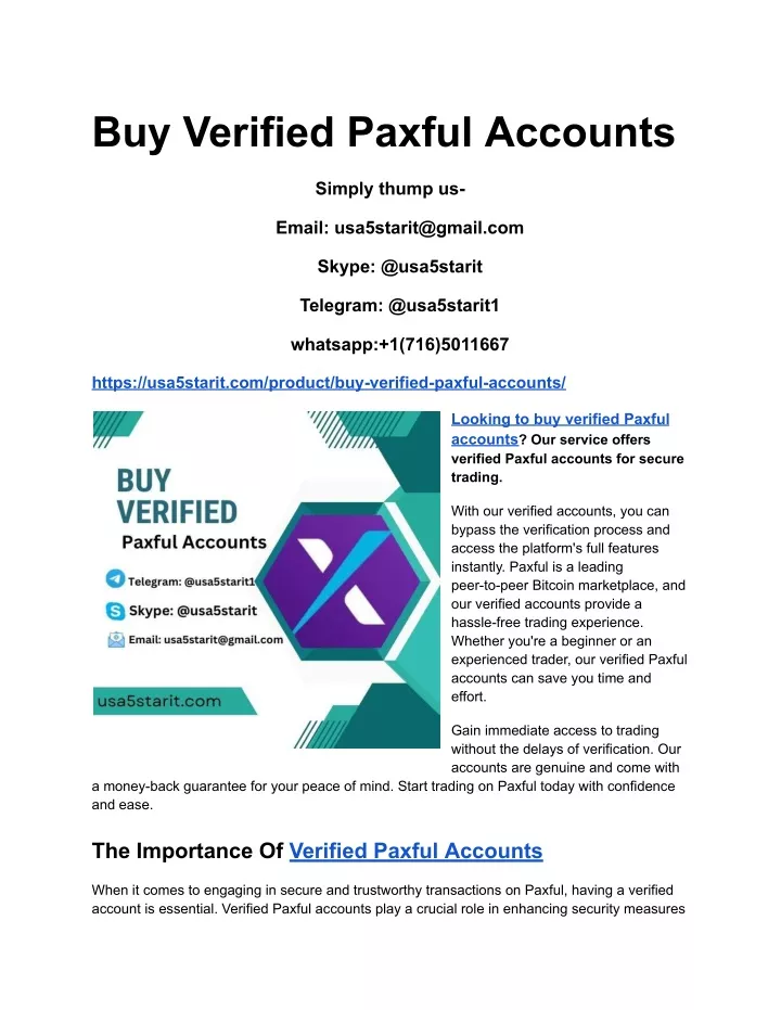 buy verified paxful accounts