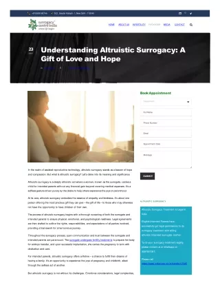 Understanding Altruistic Surrogacy: A Gift of Love and Hope