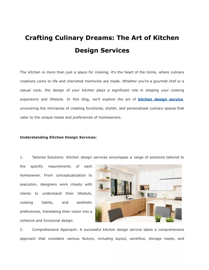 crafting culinary dreams the art of kitchen
