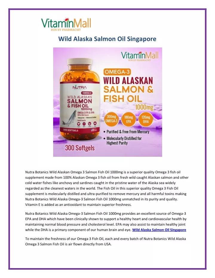 wild alaska salmon oil singapore