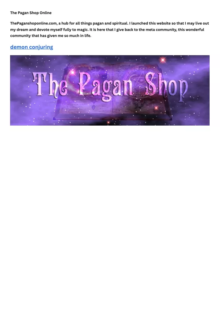 the pagan shop online