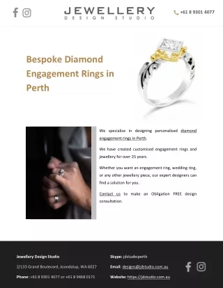 Bespoke Diamond Engagement Rings in Perth
