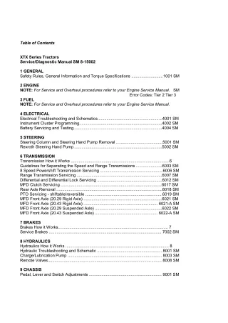 McCormick XTX200 Tractor Service Repair Manual
