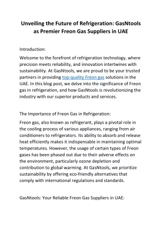 Unveiling the Future of Refrigeration