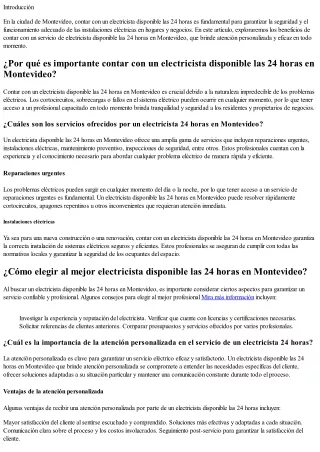 Electricista disponible las 24 horas en Montevideo: atención personalizada y efi