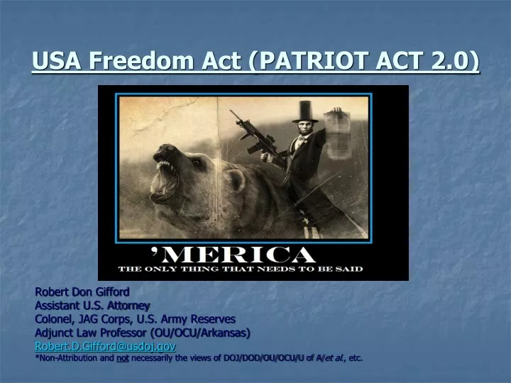 usa freedom act patriot act 2 0