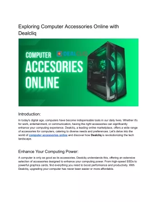 Computer Accessories Online