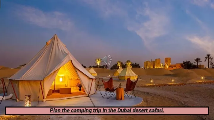 plan the camping trip in the dubai desert safari