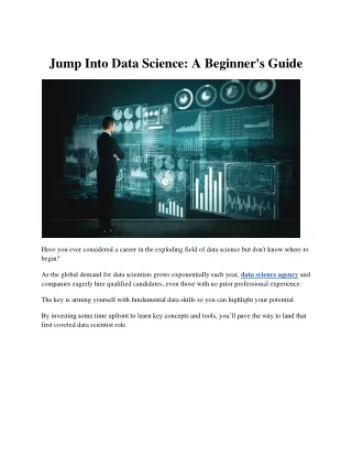 Jump Into Data Science: A Beginner's Guide