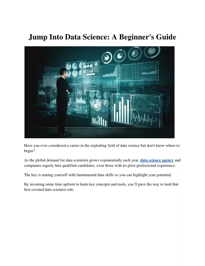 jump into data science a beginner s guide