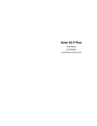 DAEWOO DOOSAN SOLAR 55-V PLUS EXCAVATOR Service Repair Manual