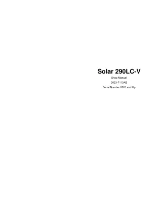 DAEWOO DOOSAN SOLAR 290LC-V EXCAVATOR Service Repair Manual