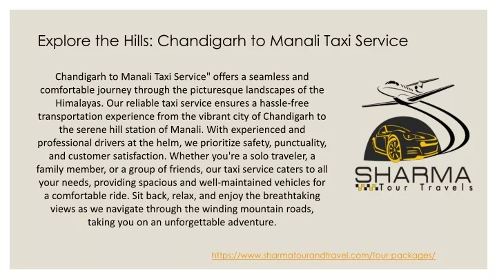 explore the hills chandigarh to manali taxi