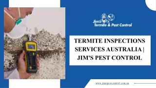 Termite Inspections Services Australia  Jim's Pest Control