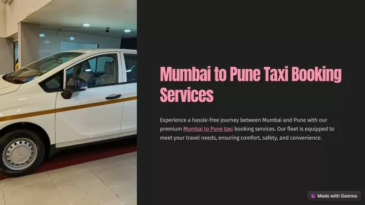 mumbai to pune taxi booking services