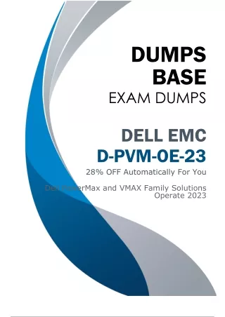 Top Rated D-PVM-OE-23 Dumps (2024 V8.02) - Complete Your Exam Preparation