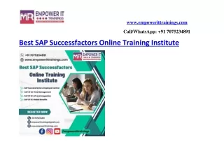Best SAP Successfactors Online Training Institute