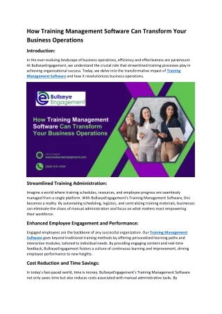 how training management software can transform