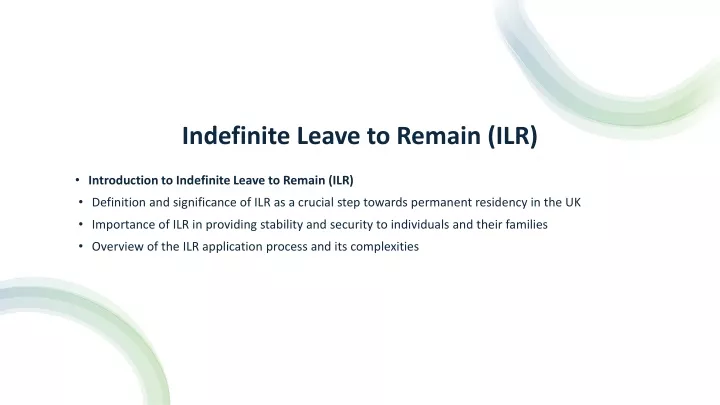 indefinite leave to remain ilr