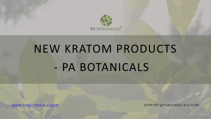 new kratom products
