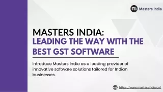 Masters India Leading the Way with the Best GST Software