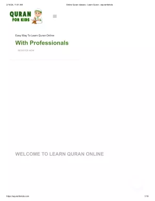 Online Quran classes - Learn Quran - equranforkids