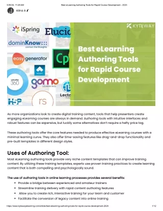 Best eLearning Authoring Tools for Rapid Course Development