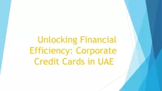 Corporate Credit Card UAE