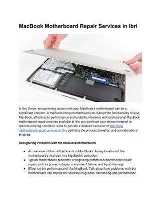 MacBook Motherboard Repair Services in Ibri