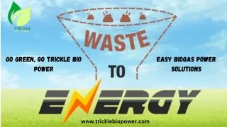"Fueling the Future: TrickleBio's Waste-to-Energy Innovation"