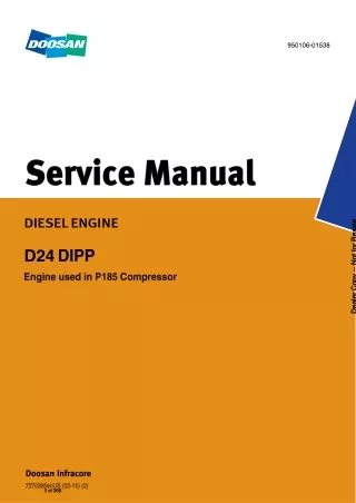 Doosan D24 DIPP Diesel Engine Service Repair Manual