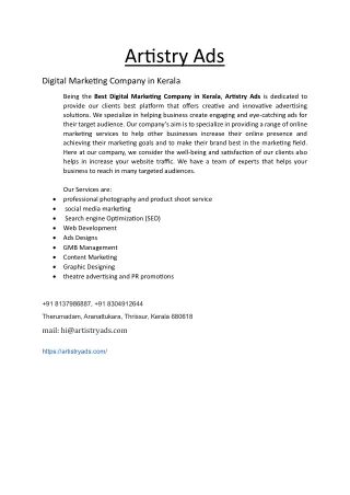 Digital Marketing Company In Kerala