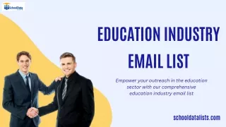 Education Industry Email List by SchoolDataLists