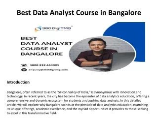 best data analyst course in bangalore